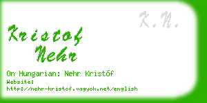 kristof nehr business card